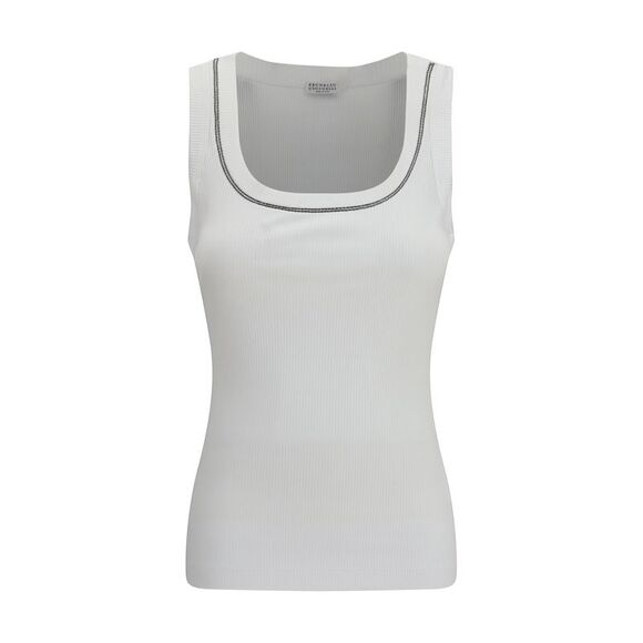 Brunello Cucinelli Women Top In Cotton With Crew Neckline